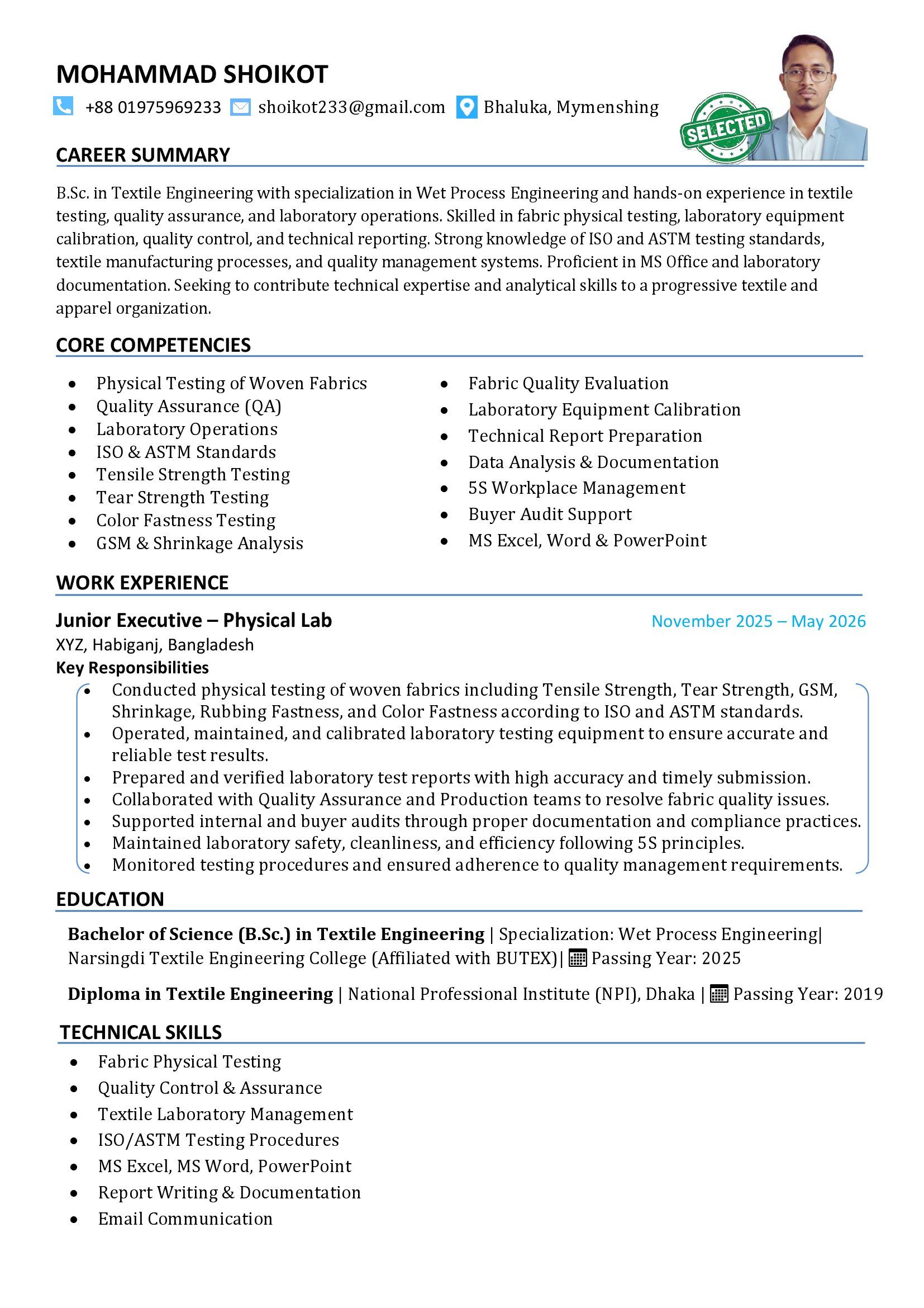 Textile Engineering
