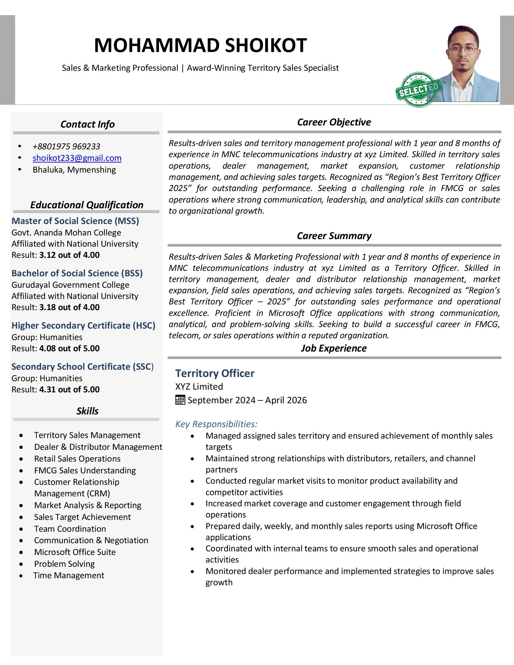 Sales & Marketing Professional