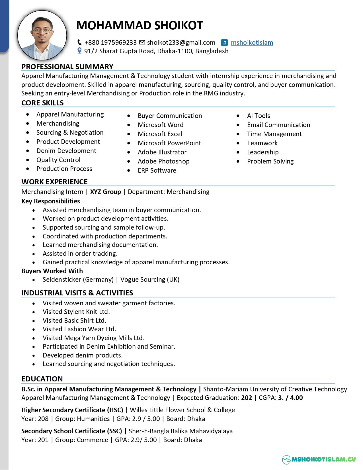 Modern Marketing Resume Template