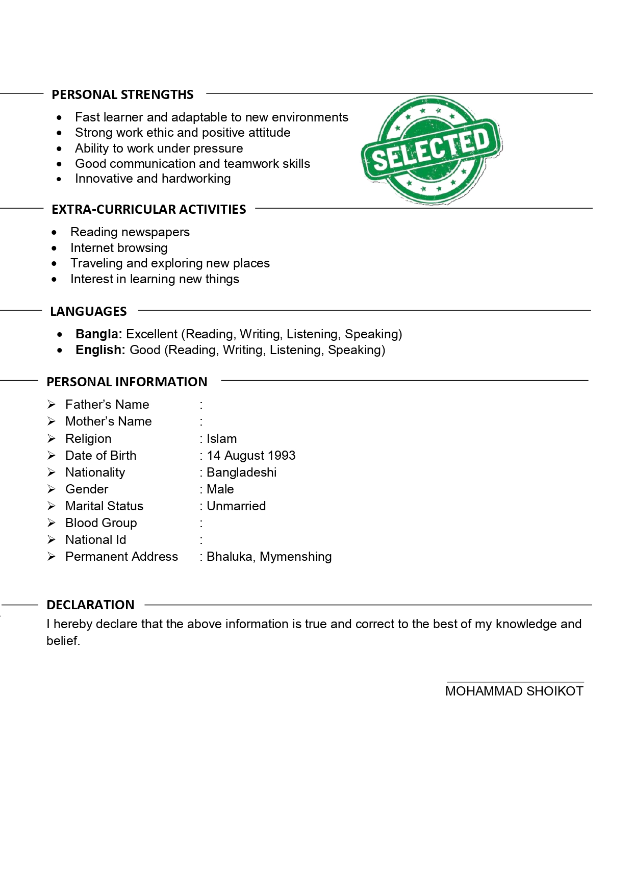Freasher cv templete 2 page 3